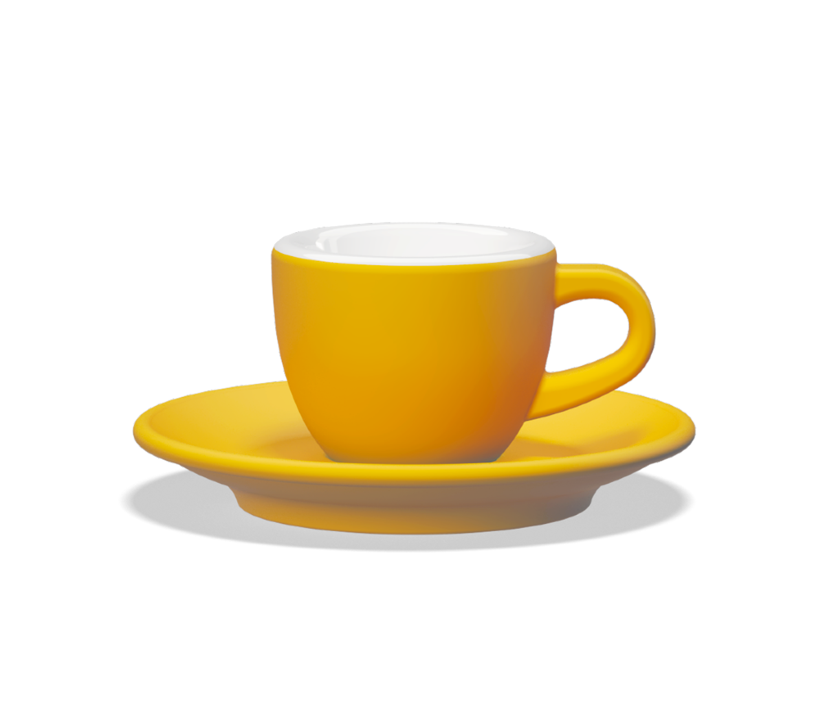 "TULIPANO" 70ml Espresso Cups - yellow matte